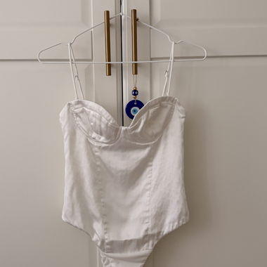 Top corsetto Zara bianco