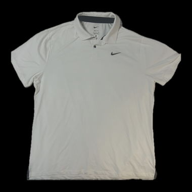 Polo Nike Dri-Fit à manches courtes blanc