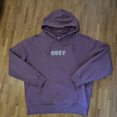 Obey Purple Hoodie // Oversized