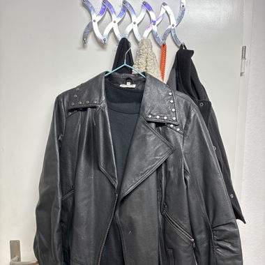Leder Jacke 