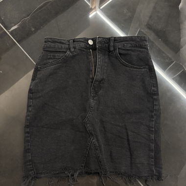 Black Denim Skirt