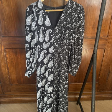 Robe noire Ted Baker London à motifs cachemire