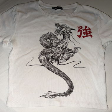 T-shirt drago bianco (Top) 