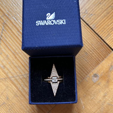 Set de bagues pour femmes Swarovski, or rose, comme neuf