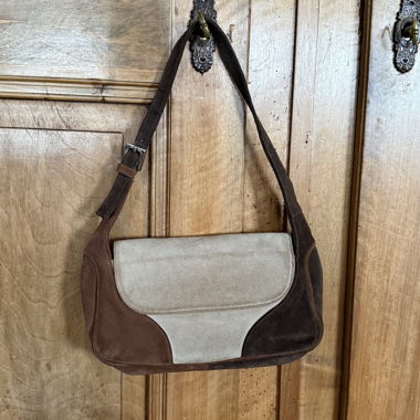 Borsa a tracolla in camoscio
