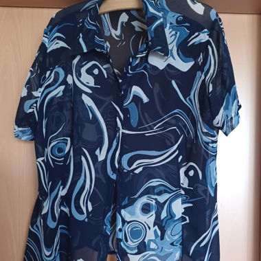 Camicia con motivi blu - bianco