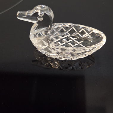 Vintage Crystal Duck Figurine
