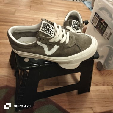 Vans grey/khaki suede sneakers