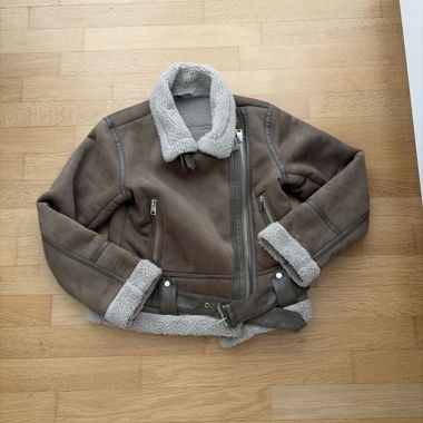 VINTAGE Y2K BRAUNE JACKE MIT GÜRTEL