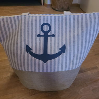 Striped Beach Bag