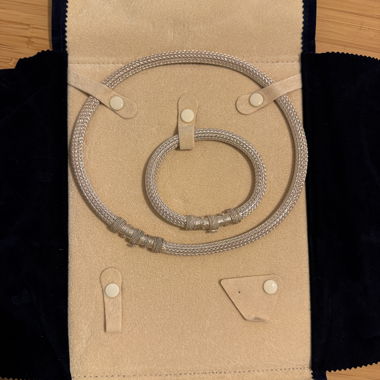Set bracciale e collana in argento