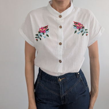 Blouse with Embroidery Size M