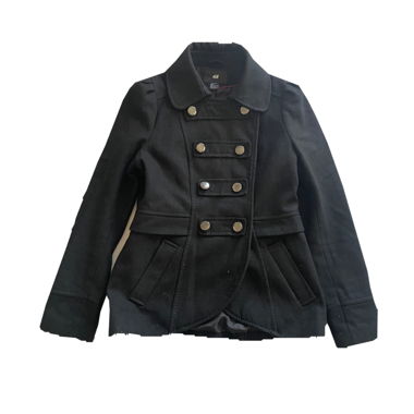 Veste Napoléon H&M, manteau noir, taille 38