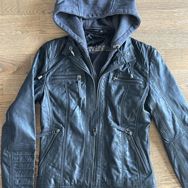 Veste en cuir véritable