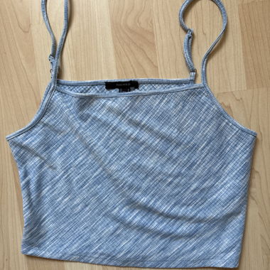 Crop top blu mélange