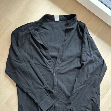 Leinen Hemd Schwarz