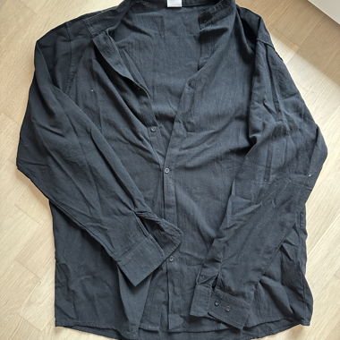 Leinen Hemd Schwarz