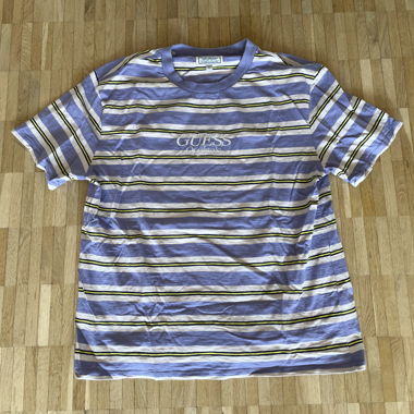 T-shirt a righe Guess taglia L