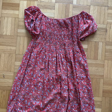 Abito floreale rosso
