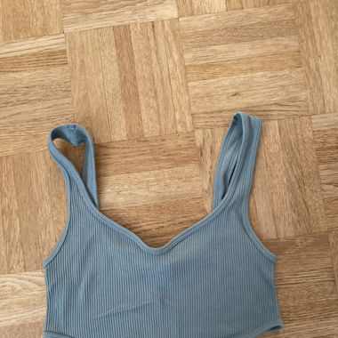 Blau/Grünes Crop Top