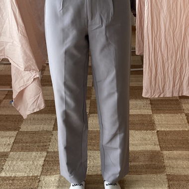 Pantaloni da completo grigio/viola