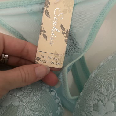 Türkise Negligee aus Spitze