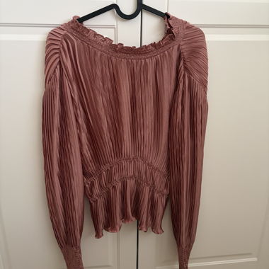 ZARA Pink Pleated Blouse