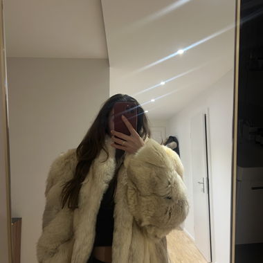 Cappotto di pelliccia autentico look vintage