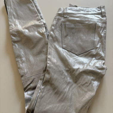 Pantaloni in pelle J Brand argento taglia 25