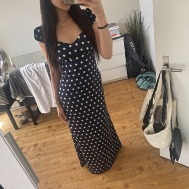 Robe longue à pois Maxikleid dolka