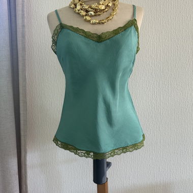 Turquoise Silk Top