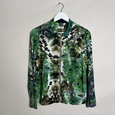 Giacca con zip con stampa pavone di Sommer Mann 