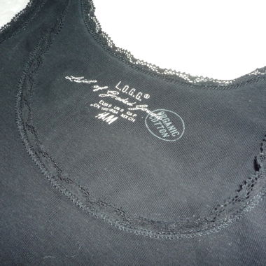 Schwarzes Tanktop mit Spitze