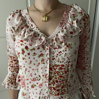 Bluse mit Blumen