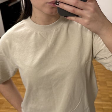 T-shirt oversize H&M beige, taille S