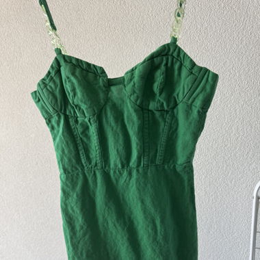 Robe courte verte zara