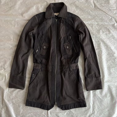 Diesel Nadelstreifen-Denim-Mantel aus den 2000er Jahren