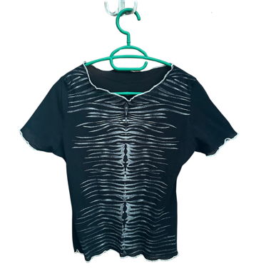 Authentisches Y2K Mesh Top Gothic Grunge S-M