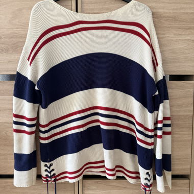Long striped sweater