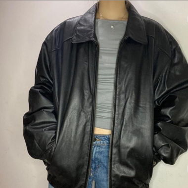 Vintage Leather Jacket Bomber