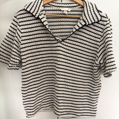 Polo a righe in maglia H&M