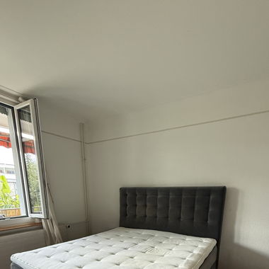 Grey Boxspring Bed