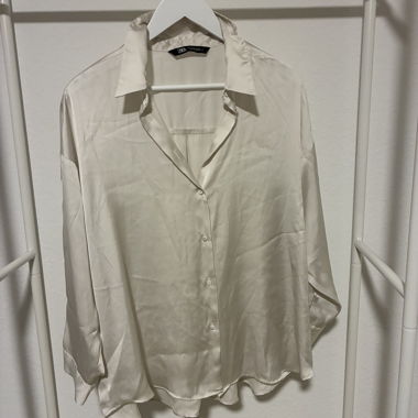 Camicia satinata ZARA color crema