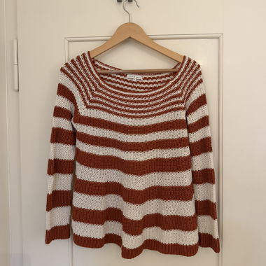 Pull en maille rayé