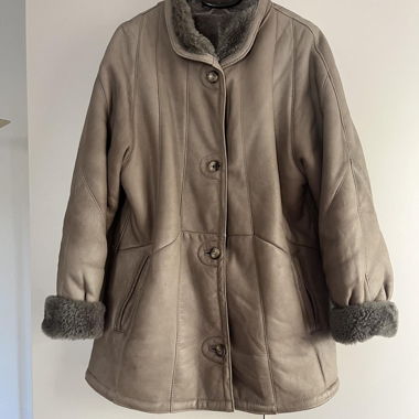 leather fur coat