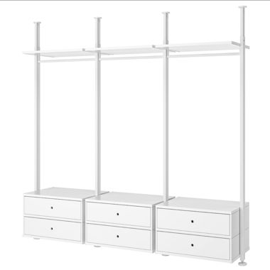 Offener Kleiderschrank weiss