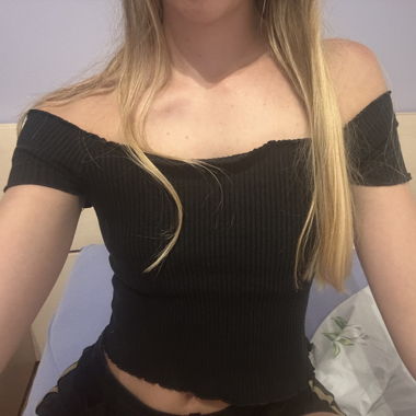 Black Ribbed Off-Shoulder Top