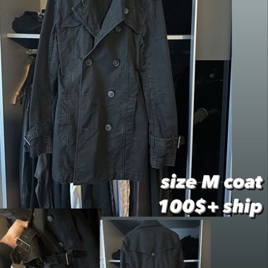 Black medium trench coat