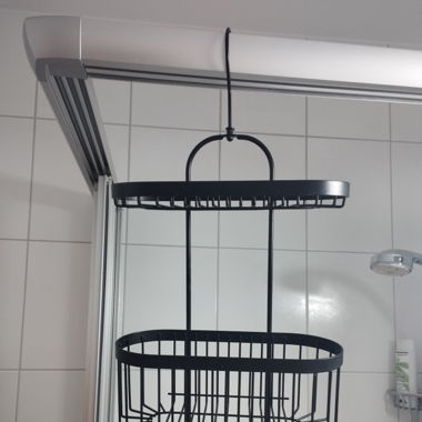 Black Metal Bathroom Rack, Bathroom Storage