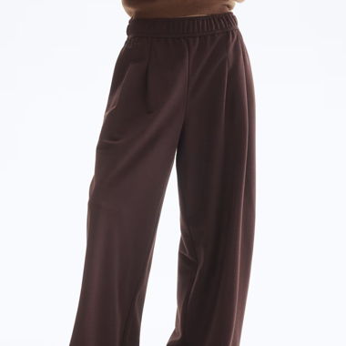 Pantaloni Marroni a Gamba Larga